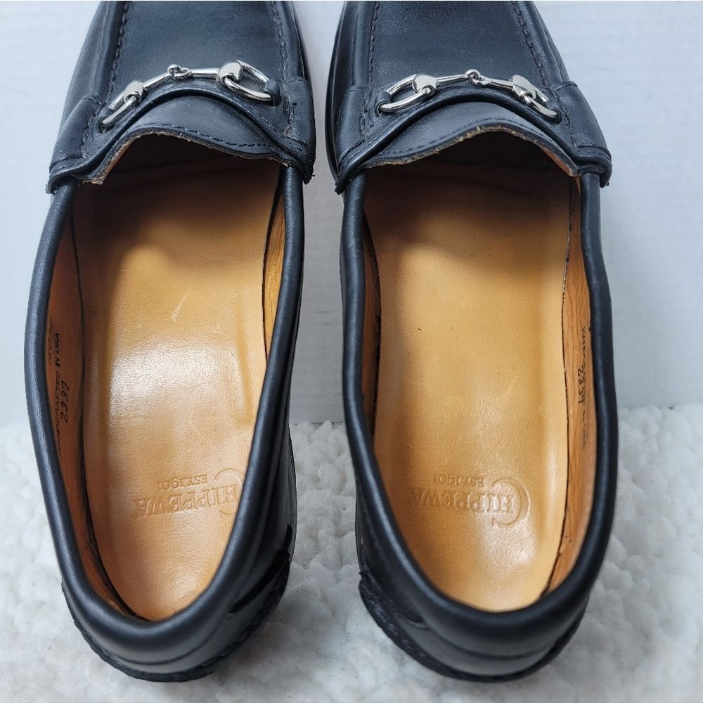 Chippewa Black Leather Horsebit Loafers Shoes Men’s 9C Handcrafted USA 2337 - Picture 10 of 11